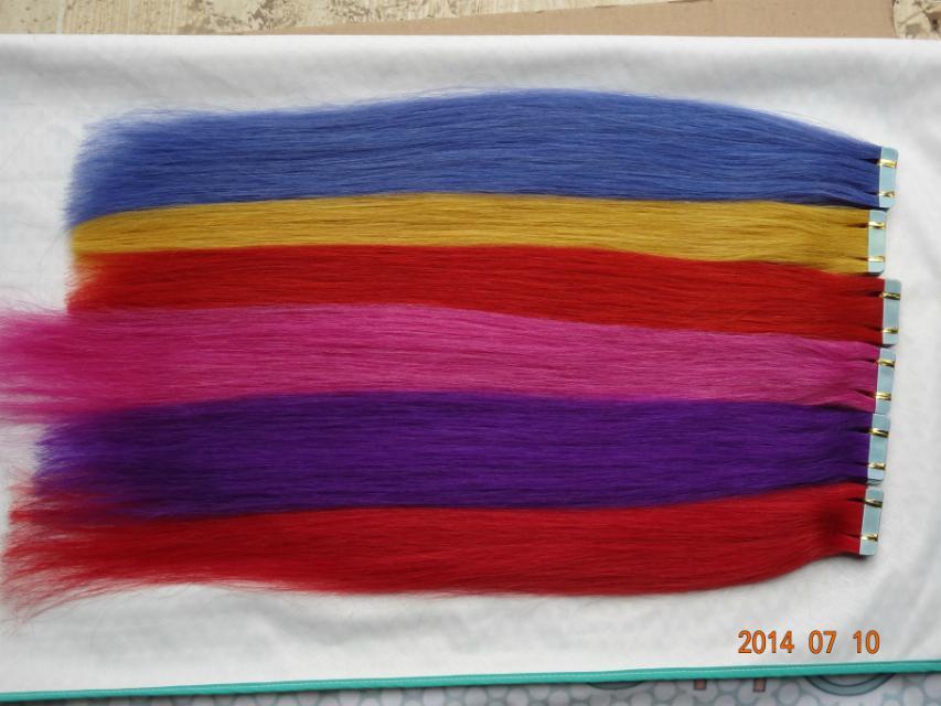 Red Tape In Hair Extensions