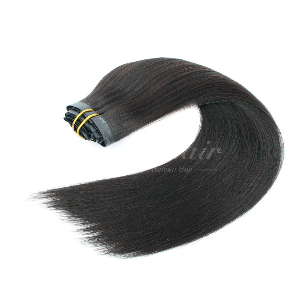 Wholesale Double Drawn Full Head Brazilian Clip in Hair Extensions