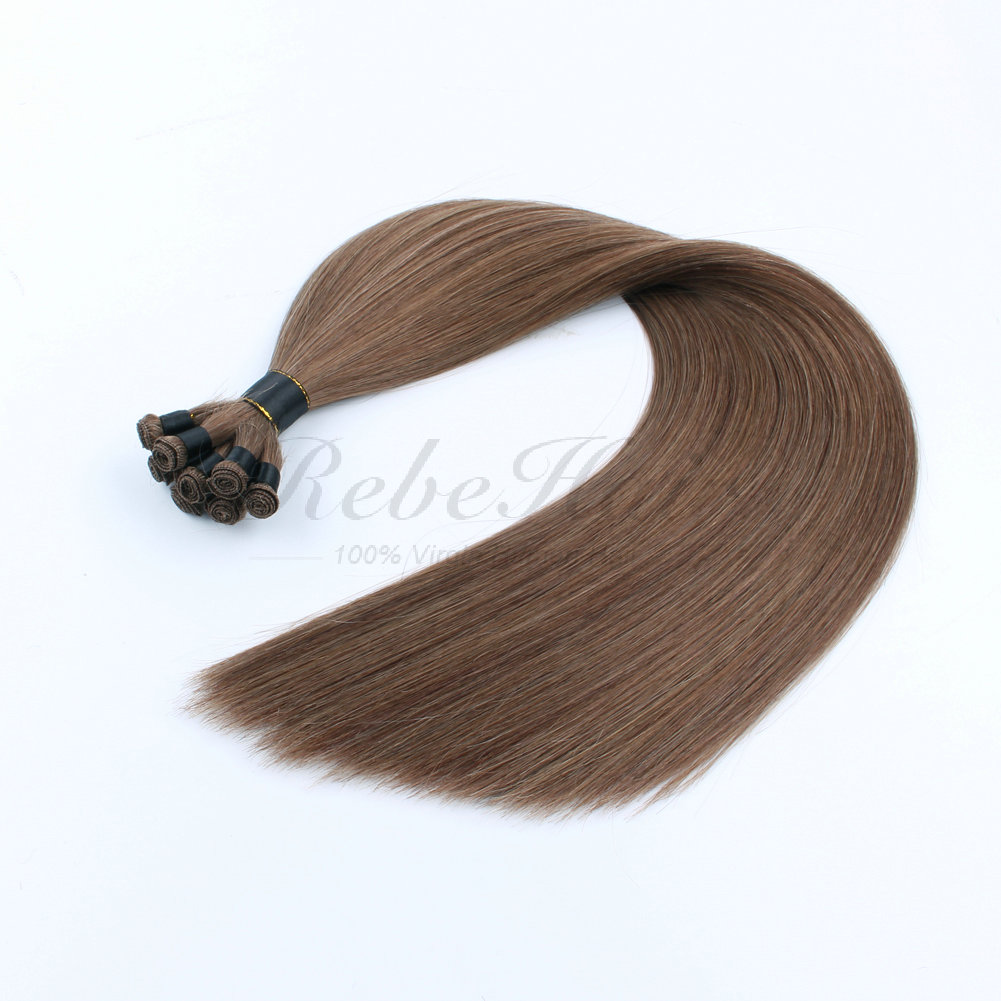 Wholesale 20inch Straight Hand Tied Wefts 6 Rebehair Extension